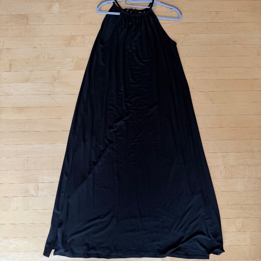 Eileen Fisher Fine Jersey Full Length Jersey Halter Dress ,GL1333 - Picture 3 of 7